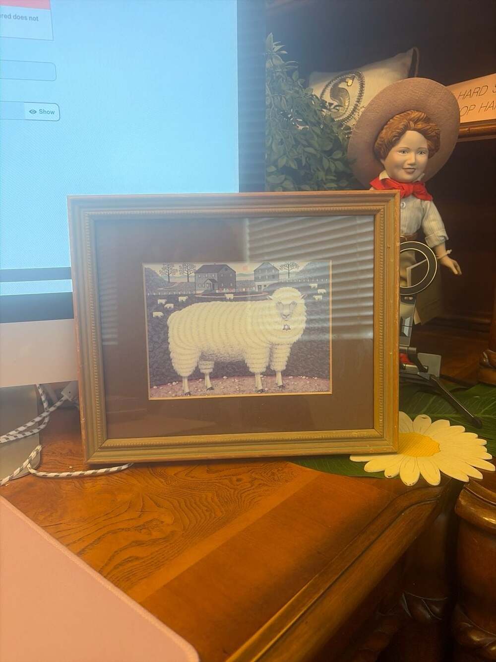 Charles Wysocki Sheep Folk Art Framed Print by Figi Graphics